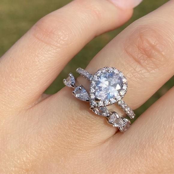 NEW 925 Sterling Silver Two pcs rings - Picture 6 of 10